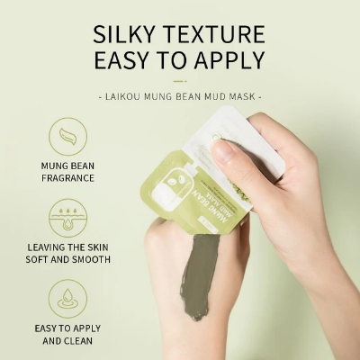 Picture of LAIKOU 5 Pcs/Set Mung Bean Smoothing Pores Cleansing Mud Mask- 5g/Each