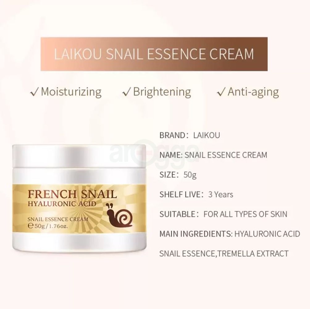Picture of LAIKOU French Snail Hyaluronic Acid Snail Essence Cream- 25g