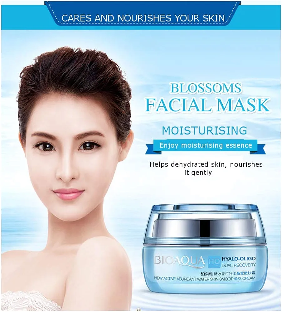 Picture of BIOAQUA Hyalo-Oligo Dual Recovery Ice Spring Rehydrating Skin Rejuvenating Cream- 50g