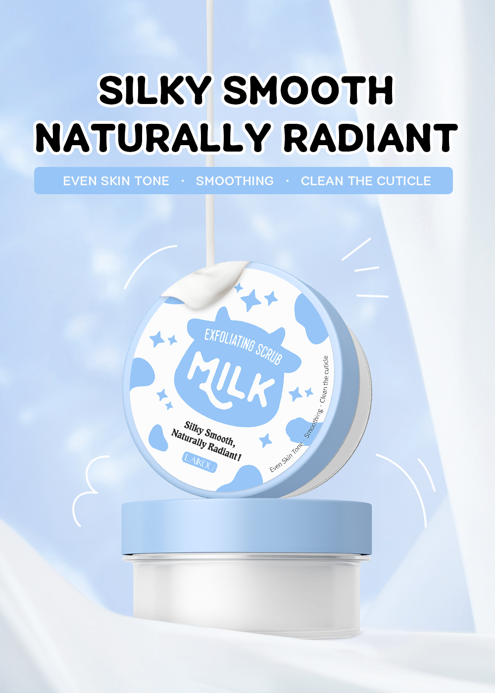 Picture of LAIKOU Milk Silky Smooth & Naturally Radiant Exfoliating Scrub- 90g