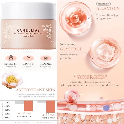 Picture of BIOAQUA Camellias Anti-Oxidation Moist Repair Face Cream- 50g