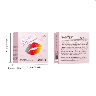 Picture of SADOER 3 Colours Exfoliates Rejuvenate Reduce Lip Scrub- 20g