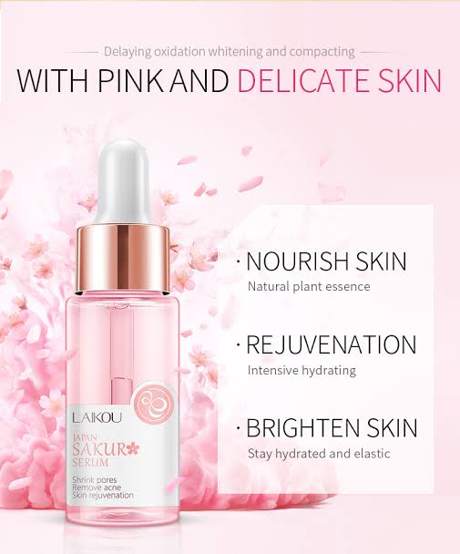 Picture of LAIKOU Sakura Japan Extract Shrink Pores Remove Acne Skin Cherry Blossom Essence- 17 ml