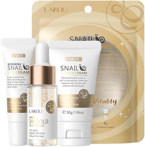 Picture of LAIKOU Snail Revitalizing Sparkling Vaitality Skin Care 3 Pcs Set- 62g