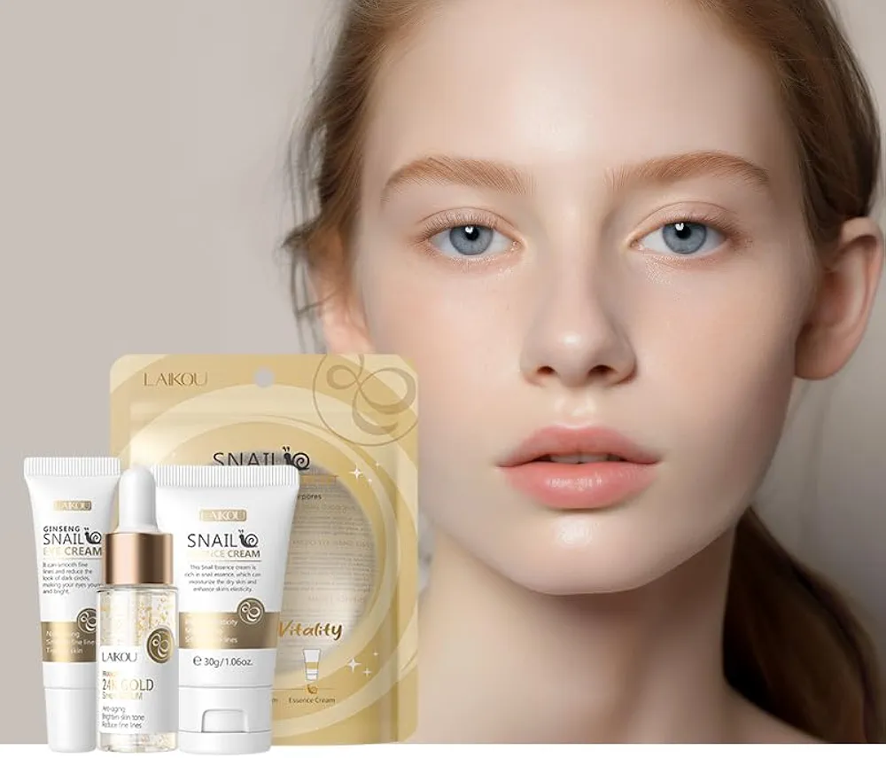 Picture of LAIKOU Snail Revitalizing Sparkling Vaitality Skin Care 3 Pcs Set- 62g