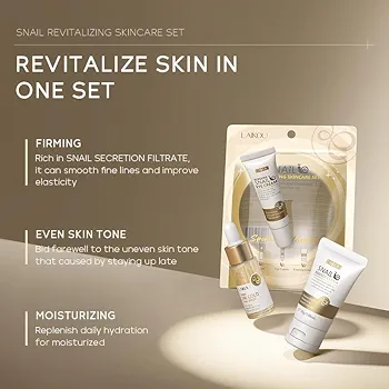 Picture of LAIKOU Snail Revitalizing Sparkling Vaitality Skin Care 3 Pcs Set- 62g