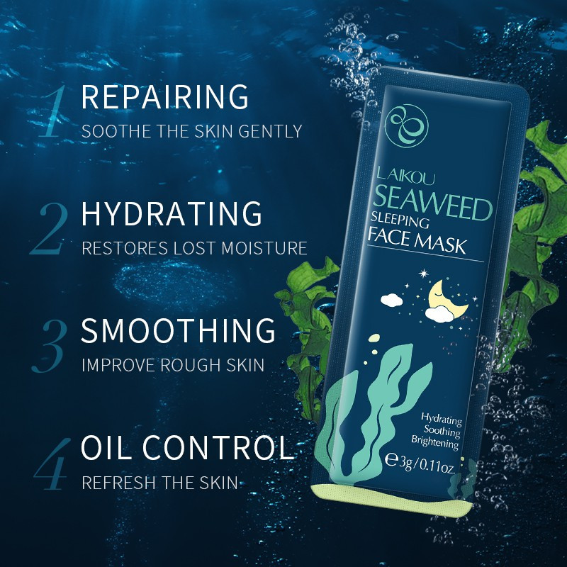 Picture of LAIKOU (Skin rejuvenation/Sakura/Seaweed/Snail/Matcha ) Sleeping Mask 5 Pcs