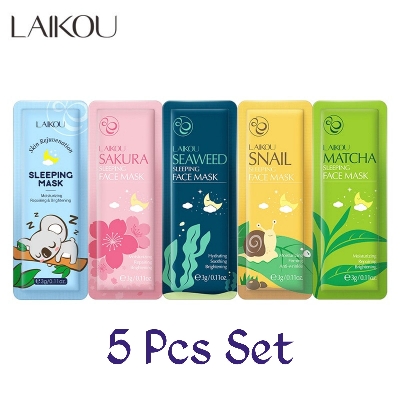 Picture of LAIKOU 5 Pcs Skin Care Moisturizing Skin Care Sleeping Mask Face Mask- 3g/Each