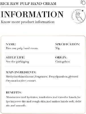 Picture of BIOAQUA Rice Extracted Hydrating & Smooth Hand Cream- 30g