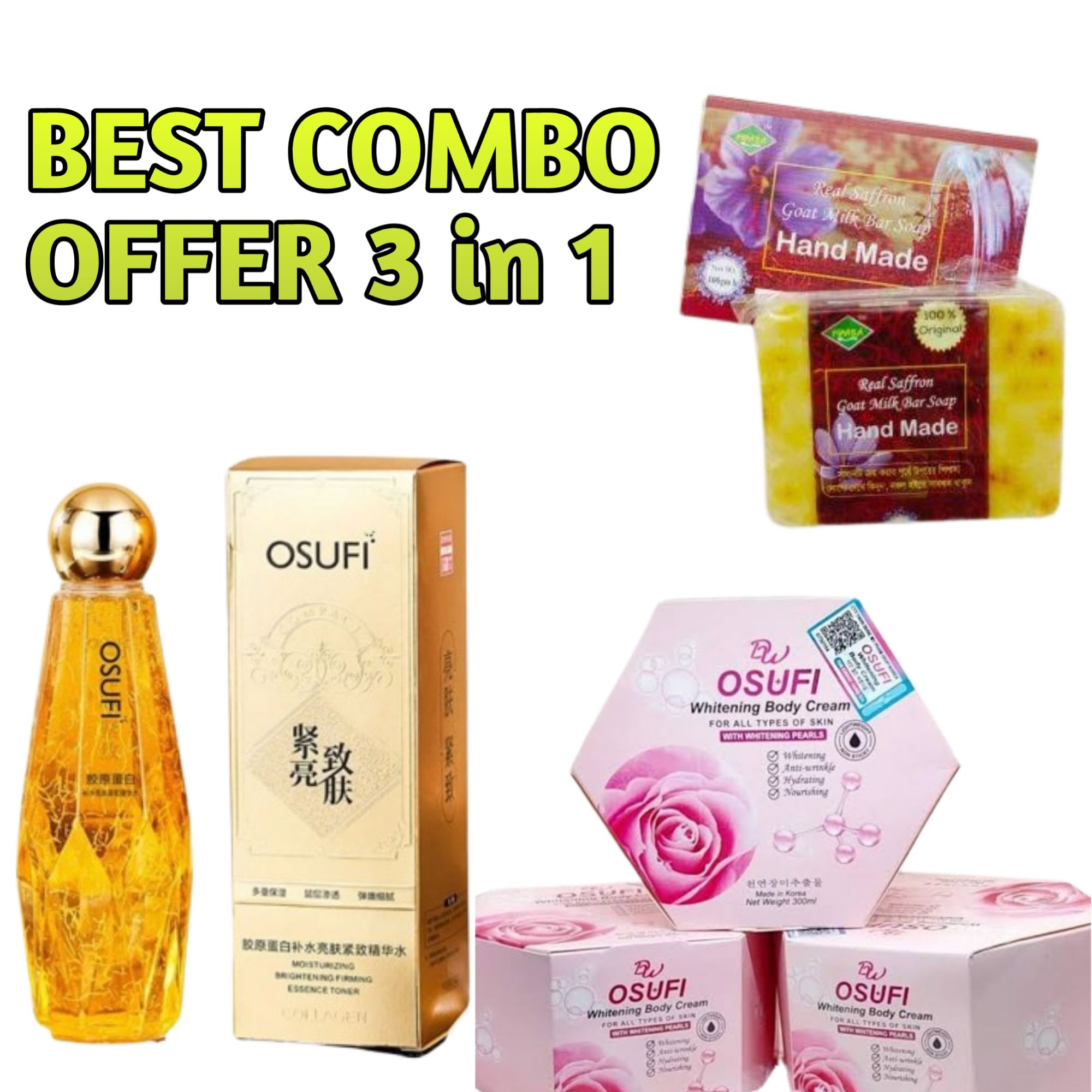 Picture of Special Osufi Skin Care Combo ( Serum + Saffron Soap + Body Cream)