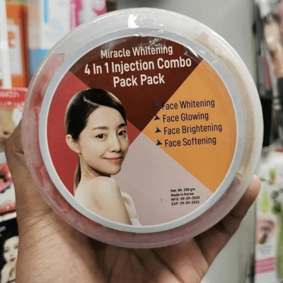 Picture of Miracle Whitening 4 In 1 Injection Combo Face Pack Face Whitening Glowing Softening