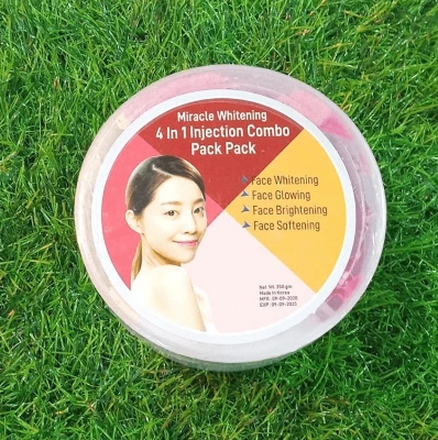 Picture of Miracle Whitening 4 In 1 Injection Combo Face Pack Face Whitening Glowing Softening