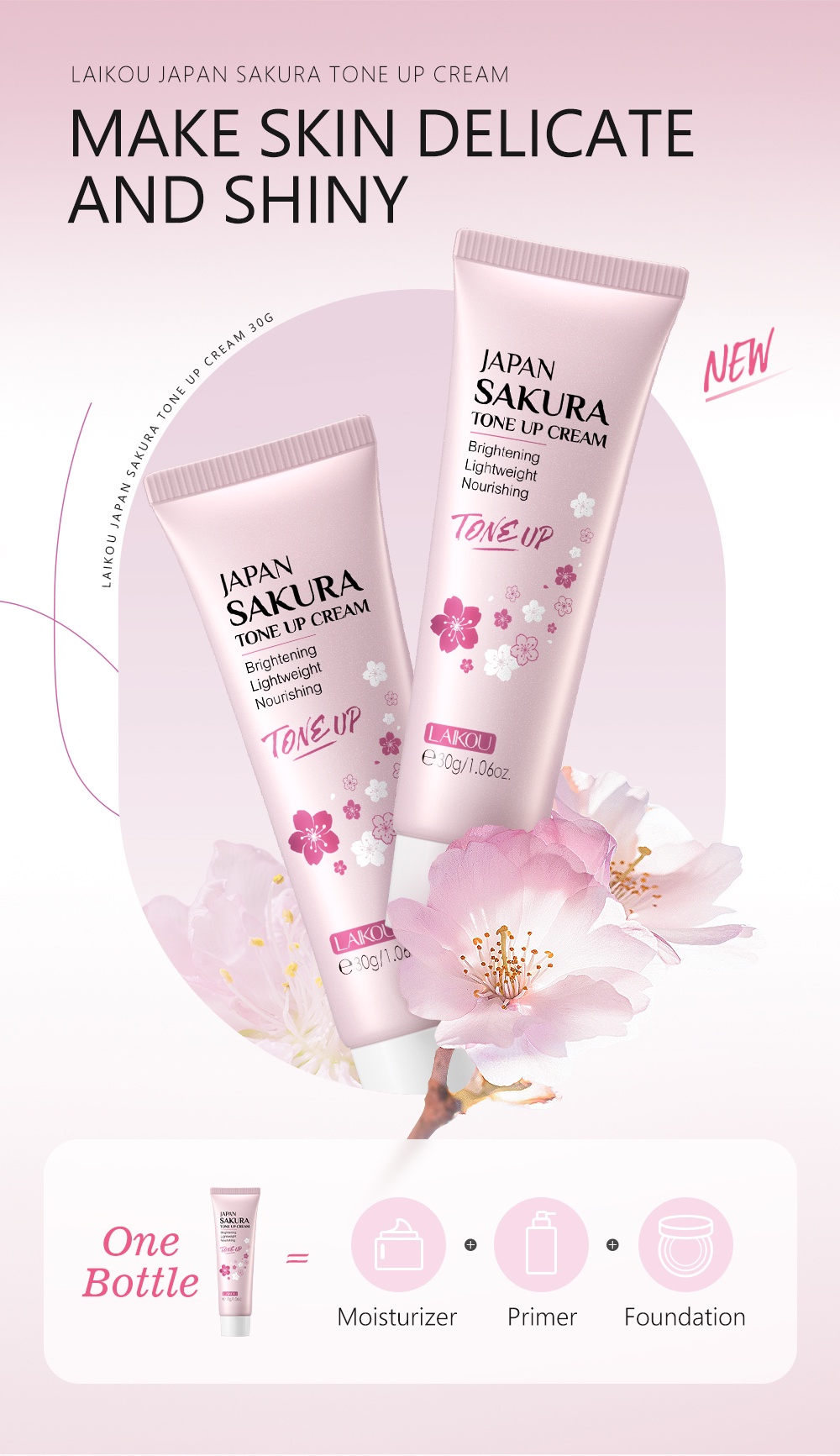 Picture of LAIKOU Japan Sakura Face Tone Up Cream- 30g
