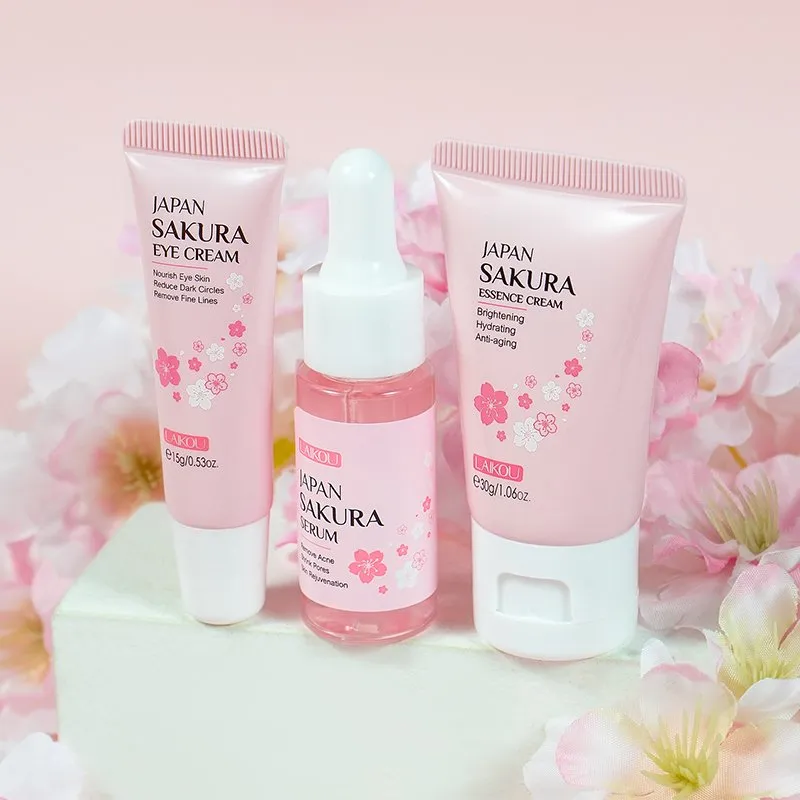 Picture of LAIKOU Japan Sakura 3 Pcs/set Hydrating Repair Skin Care Set- 62g