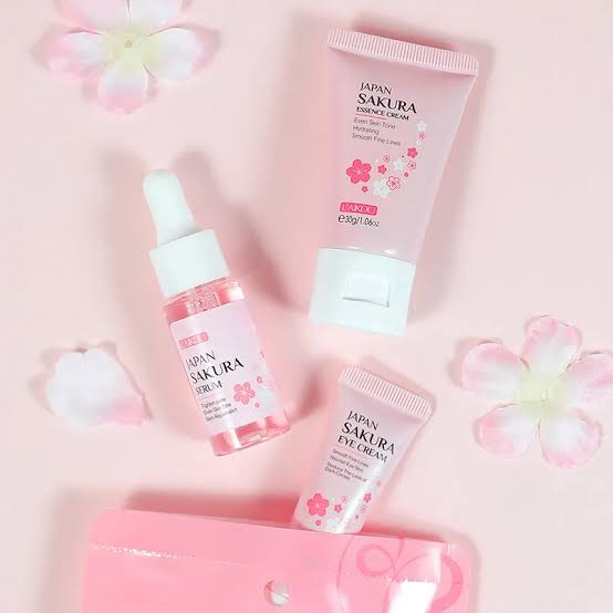 Picture of LAIKOU Japan Sakura 3 Pcs/set Hydrating Repair Skin Care Set- 62g