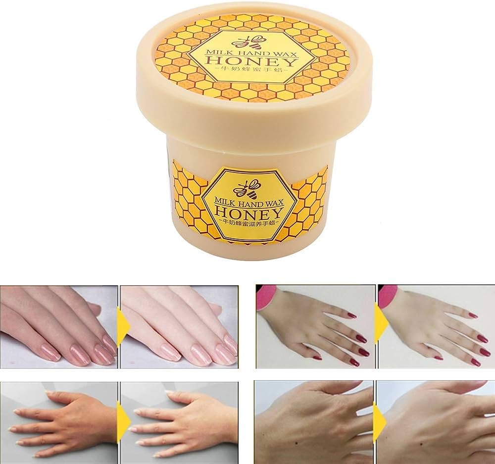 Picture of LAIKOU 120g Milk Honey Hand Msk Whitning Moisturizing Repair Exfoliating Calluses Hand Wax Filming Anti-Aging Hand Cream