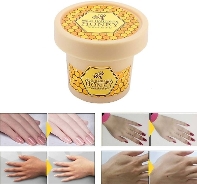 Picture of LAIKOU 120g Milk Honey Hand Msk Whitning Moisturizing Repair Exfoliating Calluses Hand Wax Filming Anti-Aging Hand Cream