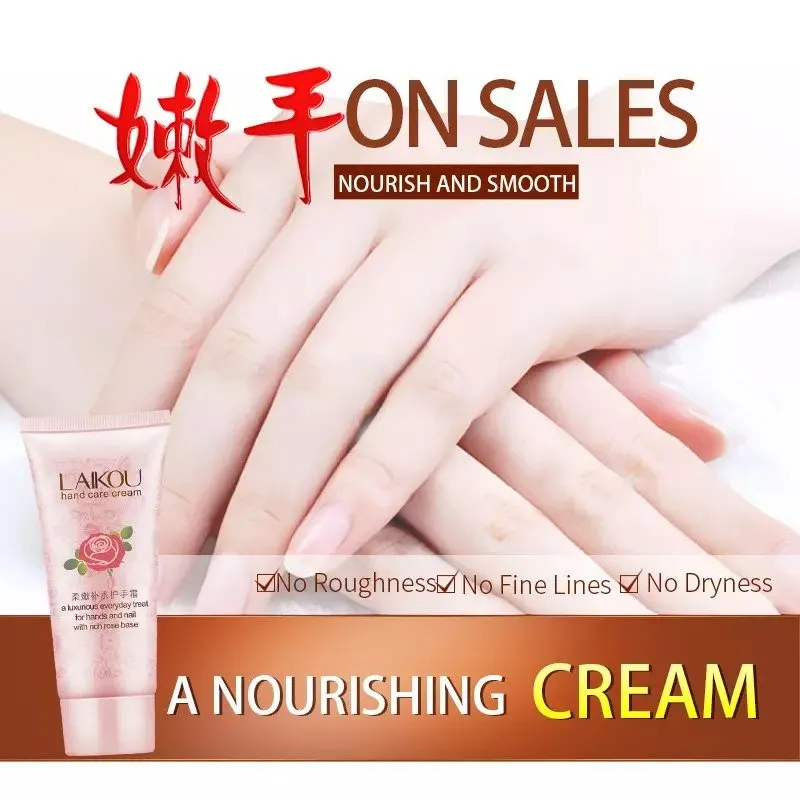 Picture of Laikou Moisturizing Tender Smooth Skin Rose Hand Cream- 60g