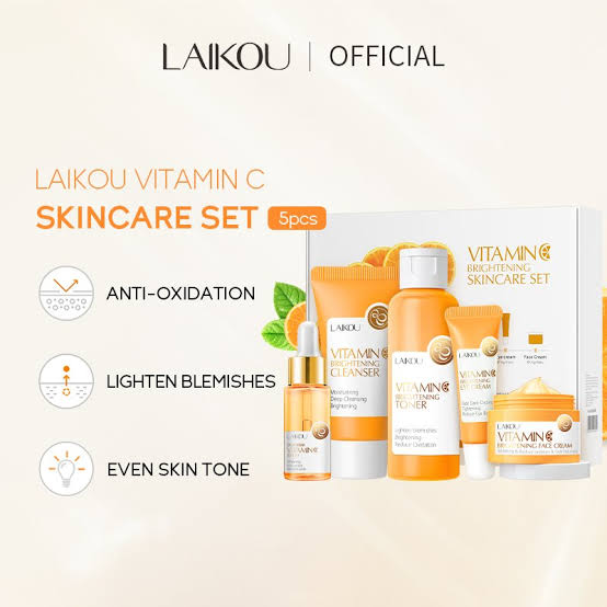 Picture of LAIKOU Vitamin C Skincare Set (Cleanser, Toner, Serum, Eye Cream & Face Cream)