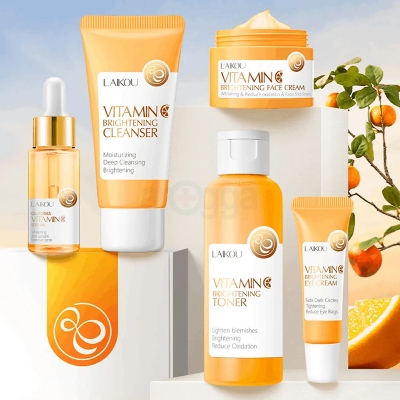 Picture of LAIKOU Vitamin C Skincare Set (Cleanser, Toner, Serum, Eye Cream & Face Cream)