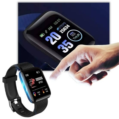 Picture of 116 Plus Smart Bracelet Heart Rate Monitor Watch Pedometer Tracker Fitbit Fitness Lifetime Waterproof Touch Screen Detachable