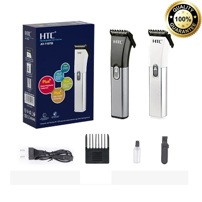 Picture of HTC AT- 1107B Rechargeable Electric Hair Clipper Low Noise Hair Trimmer Hair Cutting Machine Beard Shaver Trimer For Men