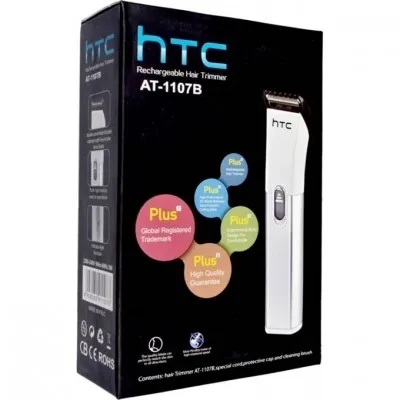 Picture of HTC AT- 1107B Rechargeable Electric Hair Clipper Low Noise Hair Trimmer Hair Cutting Machine Beard Shaver Trimer For Men