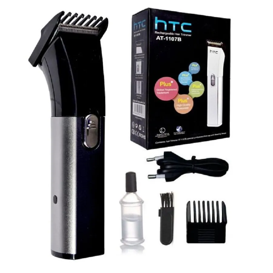 Picture of HTC AT- 1107B Rechargeable Electric Hair Clipper Low Noise Hair Trimmer Hair Cutting Machine Beard Shaver Trimer For Men