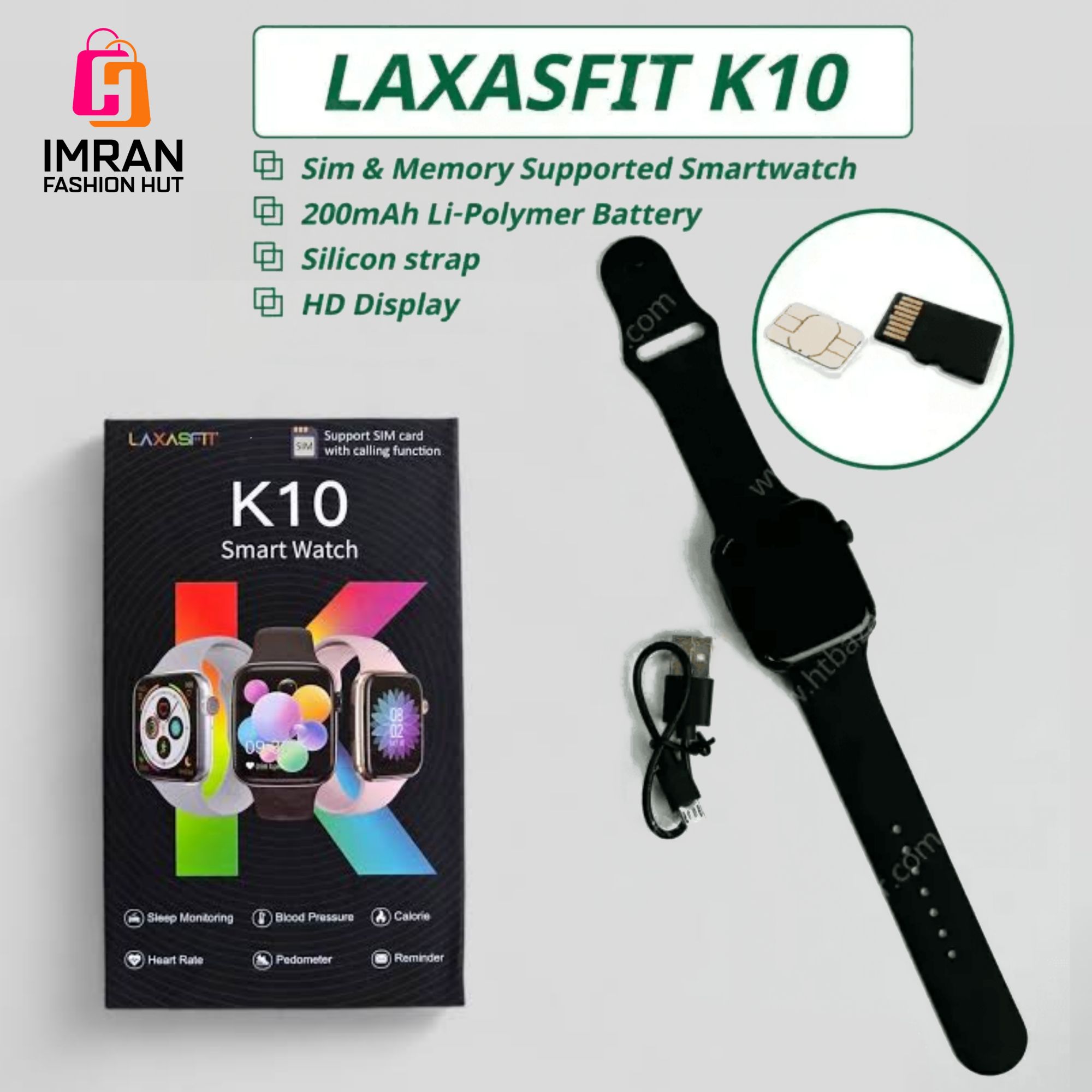 Picture of K10 Single SIM Smart Watch with Calling Function