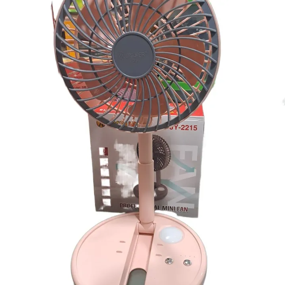 Picture of JYSUPER JY-2215 Rechargeable Strong Wind 4000mAh Battery Three Modes Foldable Fan With LED Light