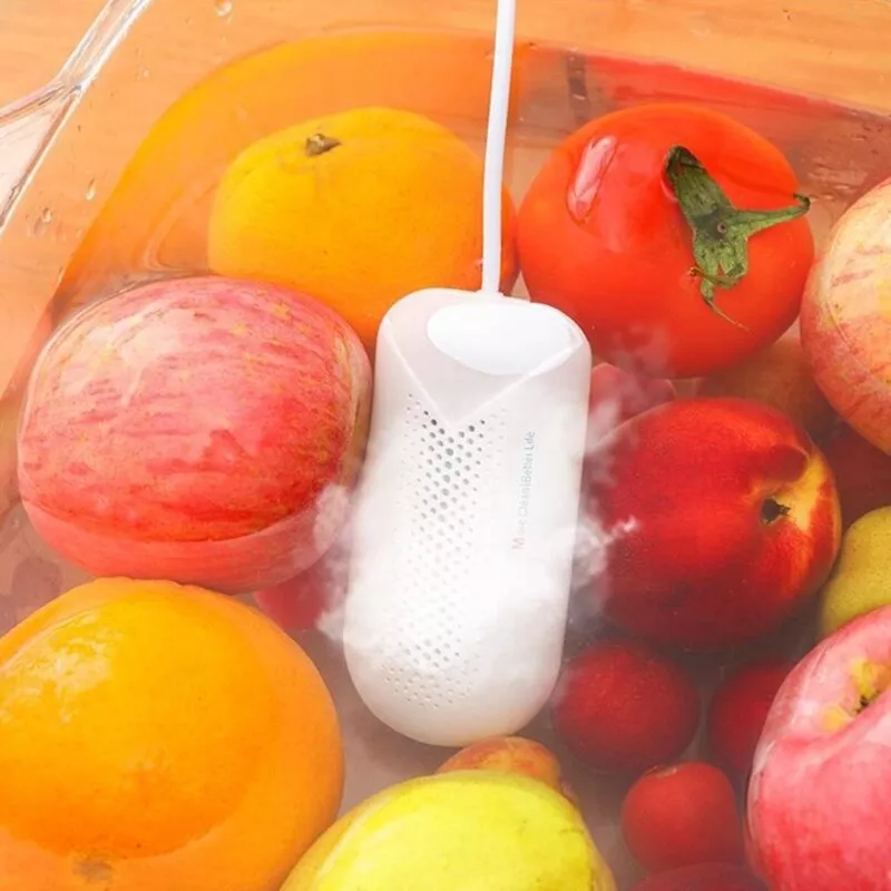 Picture of Portable Fruit Vegetable Washing Machine Capsule Shape Wireless Fruit Food Purifier Purifier Home Portable Rice Food Meat USB