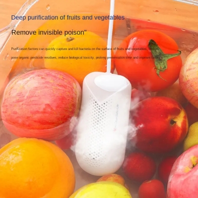 Picture of Fruit and Vegetable Washing Machine Fruit and Vegetable Cleaner Device USB Food Purifier Cleaning Gadgets White