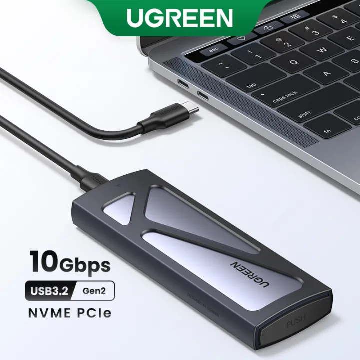 Picture of (Case Only)UGREEN M.2 NVMe SSD Enclosure Dual Protocol NVMe SATA to USB 3.1 Gen2 10 Gbps NVMe PCI-E M.2 SSD Case Support UASP For Hard Disk