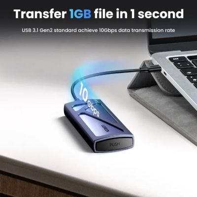 Picture of (Case Only)UGREEN M.2 NVMe SSD Enclosure Dual Protocol NVMe SATA to USB 3.1 Gen2 10 Gbps NVMe PCI-E M.2 SSD Case Support UASP For Hard Disk