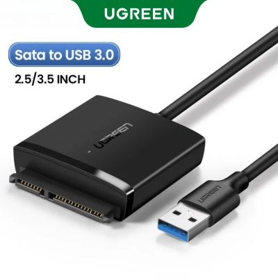 Picture of UGREEN SATA to USB 3.0 Adapter Cable for 3.5/2.5 Inch SSD HDD SATA III Hard Drive Disk Converter Support UASP Compatible with Samsung Seagate WD SanDisk Hitachi Toshiba