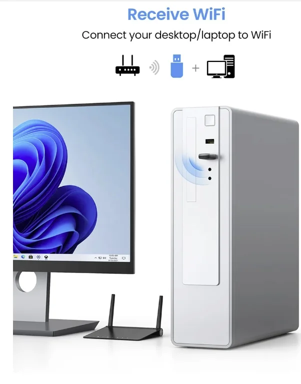 Picture of UGREEN Wifi Adapter 650Mbps 5Ghz and 2.4GHz Dual Band USB WiFi Adapter