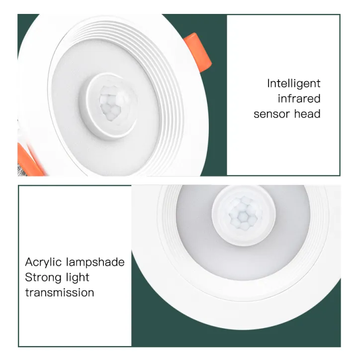Picture of PIR Motion Sensor LED Downlight Spotlight 5W Recessed Ceiling Lamp For Livingroom Bedroom Hallway Stairs AC110V 220V