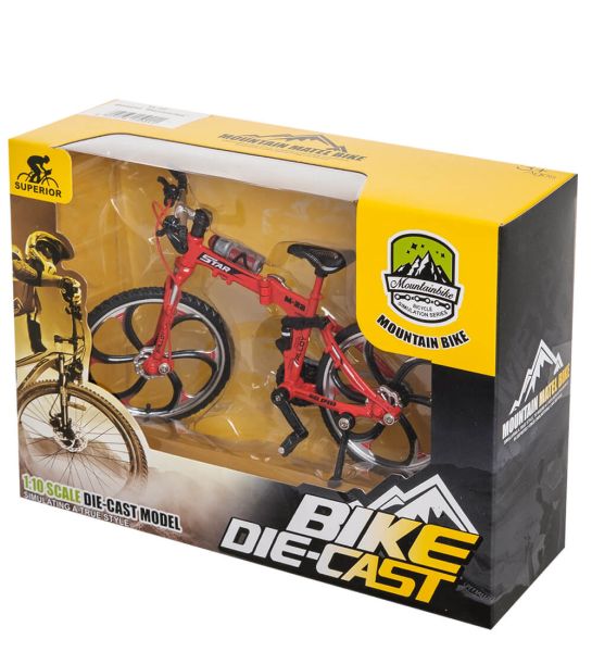 Picture of Simulation Toy Bicycle Model Children's Mini Metal Car Single-Pole Finger Bicycle Red Color - Imran Fashion Hut