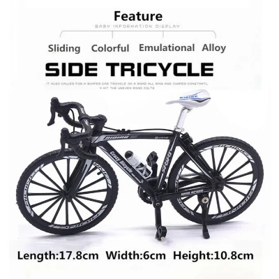 Picture of Simulation Toy Bicycle Model Children's Mini Metal Car Single-Pole Finger Bicycle Ferry Black Color - Imran Fashion Hut