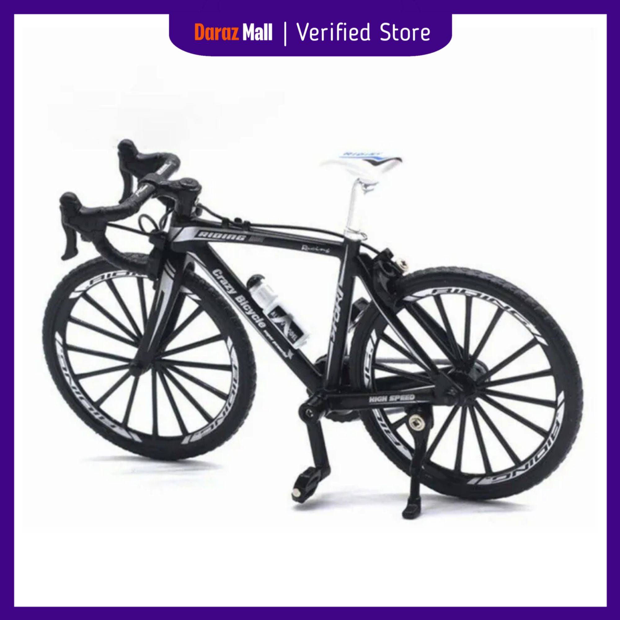 Picture of Simulation Toy Bicycle Model Children's Mini Metal Car Single-Pole Finger Bicycle Ferry Black Color - Imran Fashion Hut