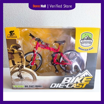 Picture of Simulation Toy Bicycle Model Children's Mini Metal Car Single-Pole Finger Bicycle Ferry Red Color - Imran Fashion Hut