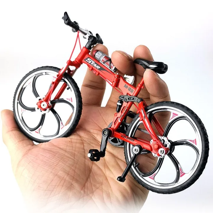 Picture of Simulation Toy Bicycle Model Children's Mini Metal Car Single-Pole Finger Bicycle Ferry Red Color - Imran Fashion Hut