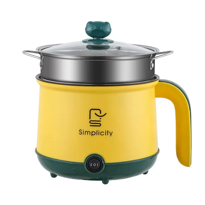 Picture of Simplicity Electric Rice Cooker Samll Multi Cooker Hot Pot Steamer Personal Electric Hot Pot with Stainless Steel Steamer Portable Travel Cooker Multipurpose portable Electric Cooking Pot / Rice Cooker 1.8Liter - Imran Fashion Hut