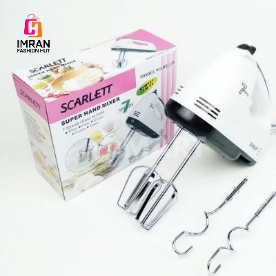Picture of Scarlett - Electric Egg Beater and Mixer for Cake Cream - White and Black Imran Fashion Hut
