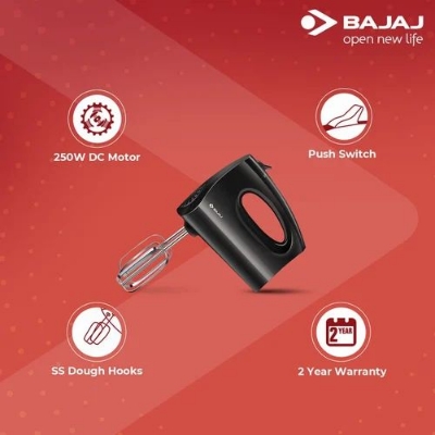 Picture of Bajaj Powerful 250W Hand Mixer - HM-01 (Black) Imran Fashion Hut