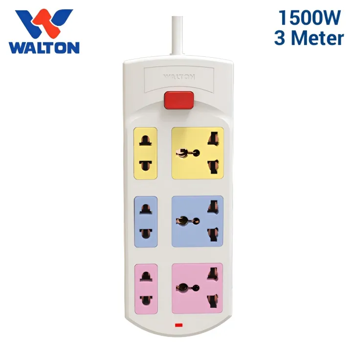 Picture of Walton 6 Points 1500W Extension Socket / Multiplug - 3 Meter - Imran Fashion Hut