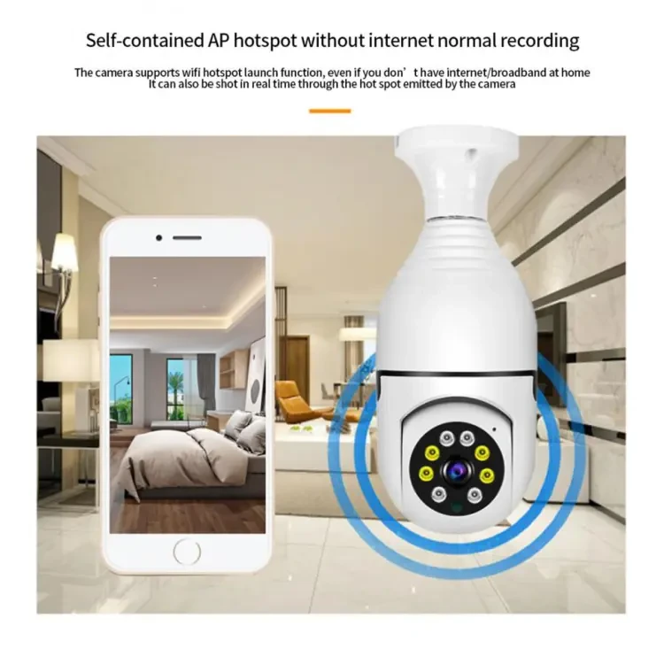 Picture of V380 WIFI Camera v380 Ip camera 360 degree moving  64 GB memory Card Supported Wireless CCTV Camera - Imran Fashion Hut