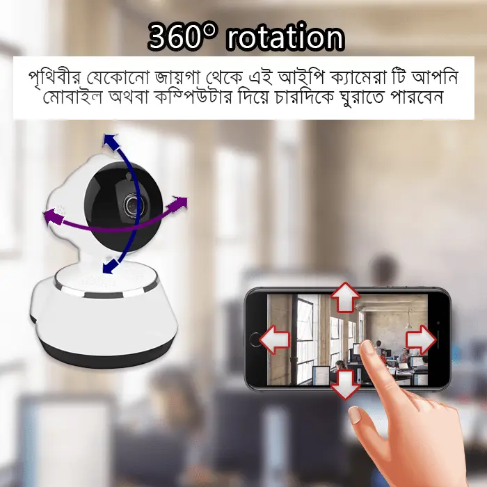 Picture of V380 IP Camera WiFi Mini 360 Degree Camera CCTV Night Vision - Imran Fashion Hut