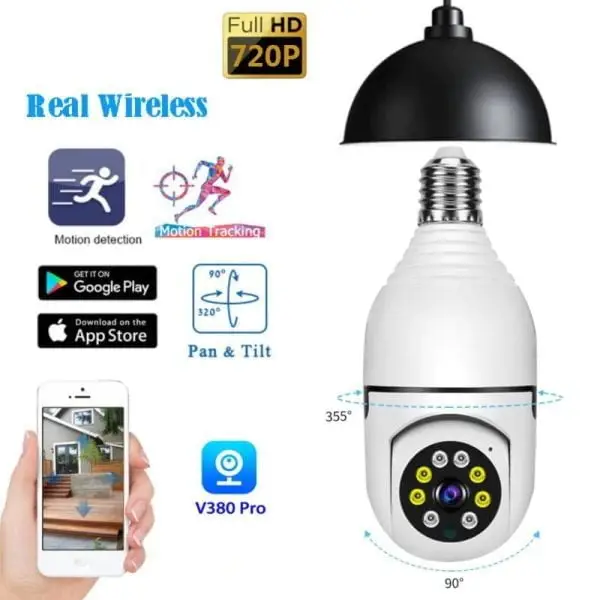Picture of V380 PRO E27 360 Degree 1080P Wireless Home Security IP Camera 2025 Imran Fashion Hut