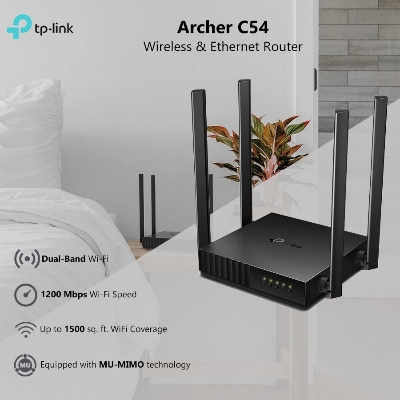 Picture of TP-Link Archer C54 Ethernet Dual-Band AC1200 Mbps Wi-Fi Router - Imran Fashion Hut